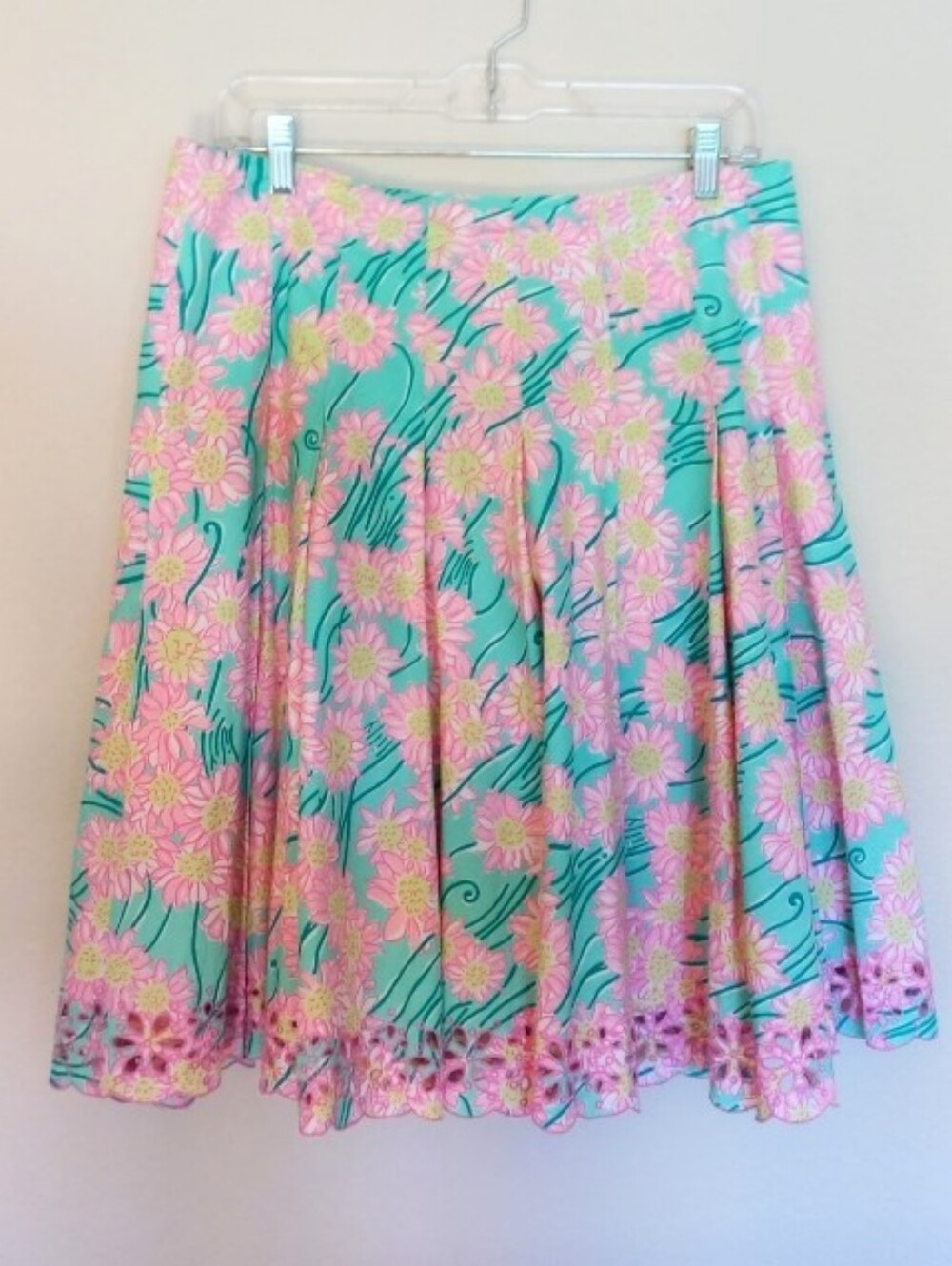 Lilly Pulitzer vintage 1990s-Y2K bright floral circle skirt